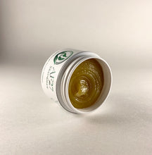 Load image into Gallery viewer, 1 Jar of AF27 Peppermint Salve Extra Strength Psoriasis Treatment for moderate to severe cases of psoriasis and eczema, the jar is pictured on it’s side with the lid off.
